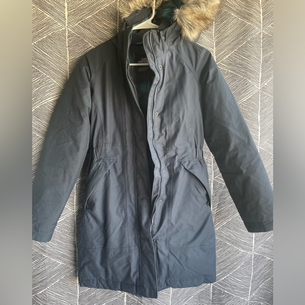 Navy Blue North Face Jacket